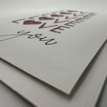 Glitter Love You Greeting Card | Handmade Stationery