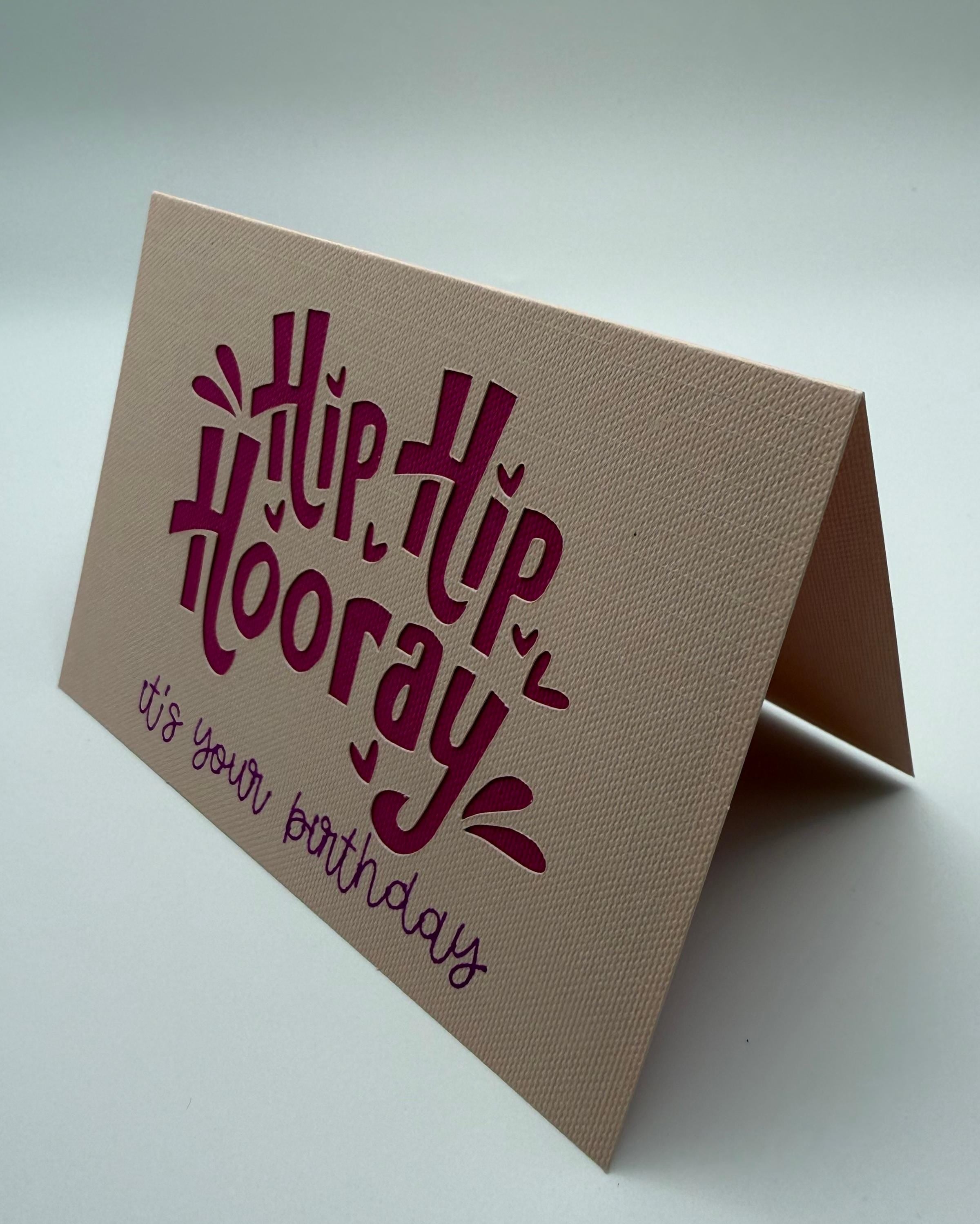 Handmade Birthday Card | Holographic Foil, Navy Blue Cardstock