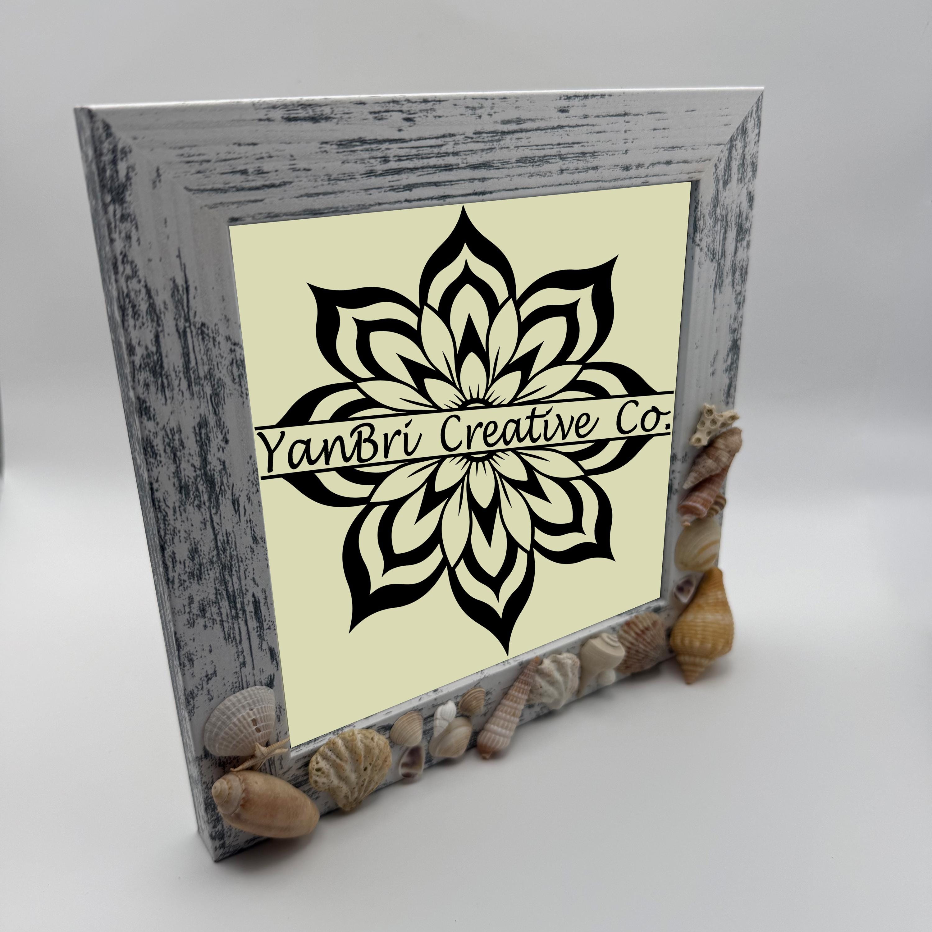 Gulf Coast Shell Frame – Handpicked Seashells & 3D Ocean Wave Paper Art, White Wash