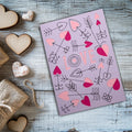 Cupid's Arrow Love Card | Lilac Boho Greeting Card for Anniversary, Valentine's Day & Romance