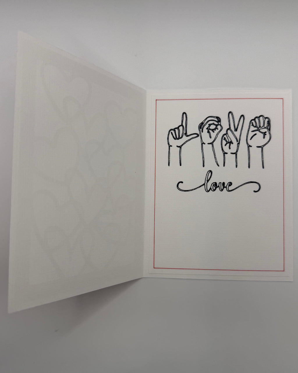 Handmade Intertwined Hearts Greeting Card - Unique Anniversary Greeting