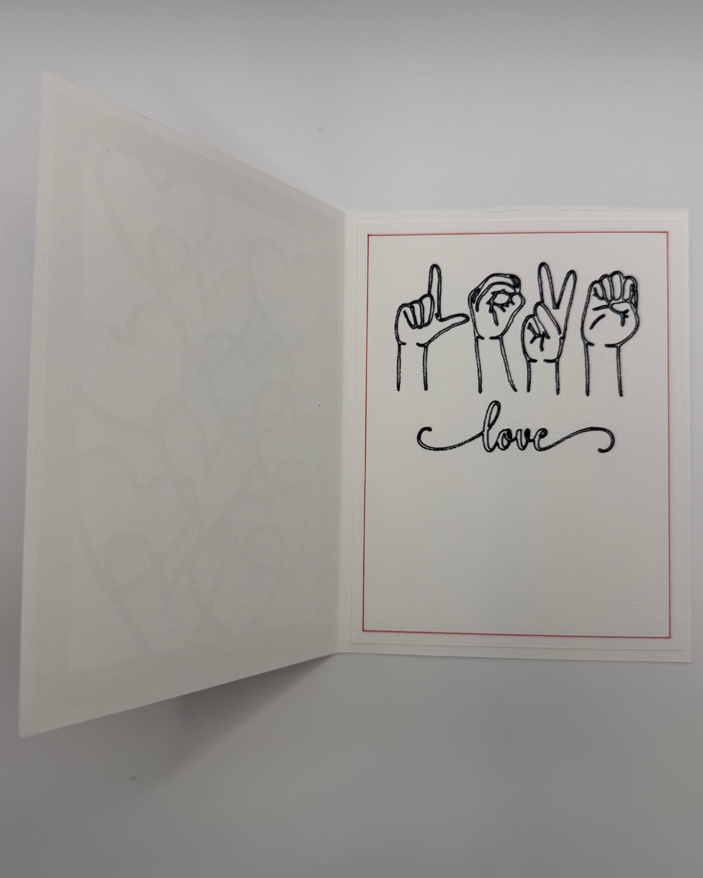 Handmade Intertwined Hearts Greeting Card - Unique Anniversary Greeting