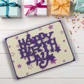 Purple Glitter Star Birthday Card | Handmade 3D Greeting Card for Her | Friends, Daughters & Moms