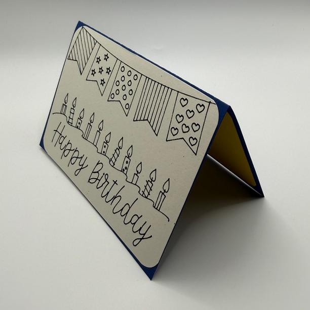 Birthday Candle Greeting Card | Color Your Own or Pre-Colored | Kids Activity & Party Gift