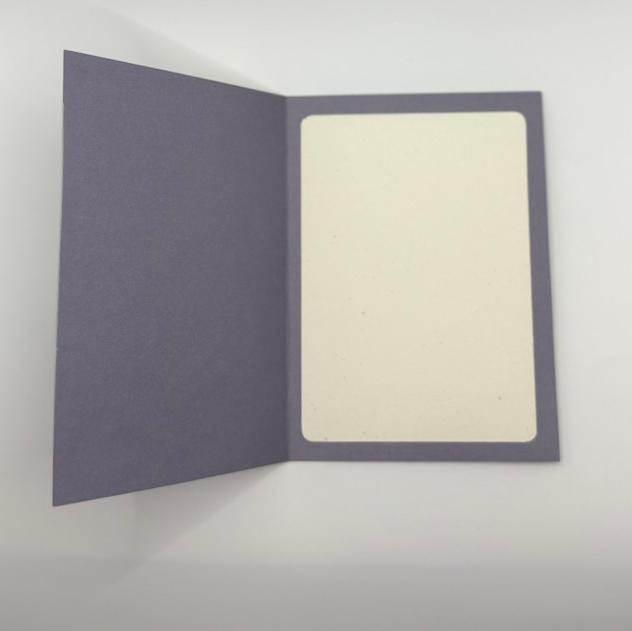 Purple Flower Greeting Card | Modern Botanical Art in Royal Purple & Lavender | Birthday, Thank You & Just Because