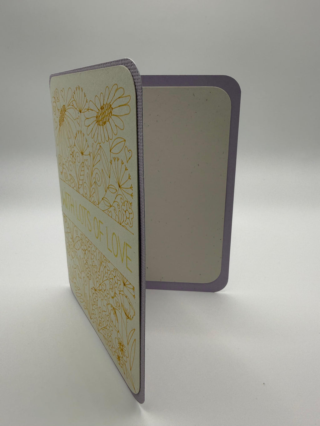 Handmade "With Lots of Love" Floral Greeting Card - Unique Anniversary Greeting