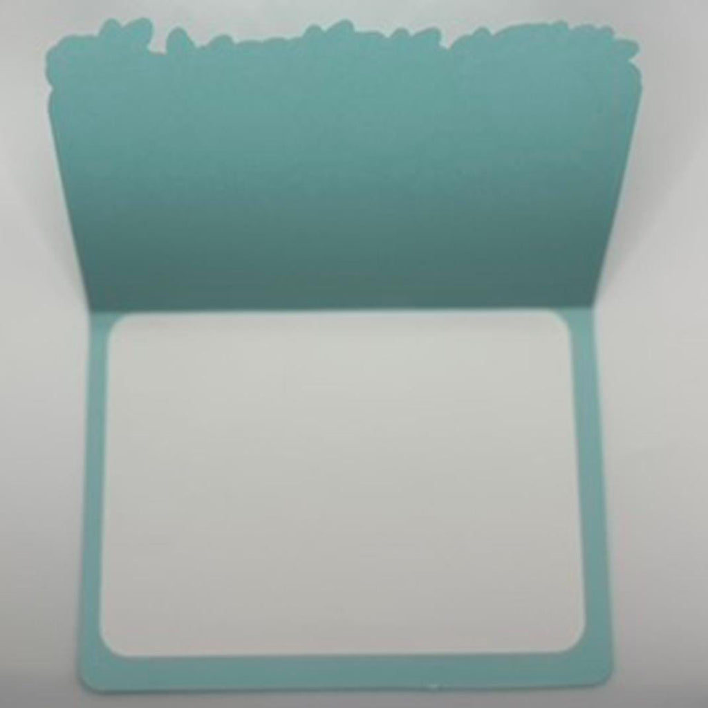 Laser Cut Easter & Spring Greeting Card | Aqua Teal Floral Die-Cut Border | Easter, Mother's Day & Spring Birthday