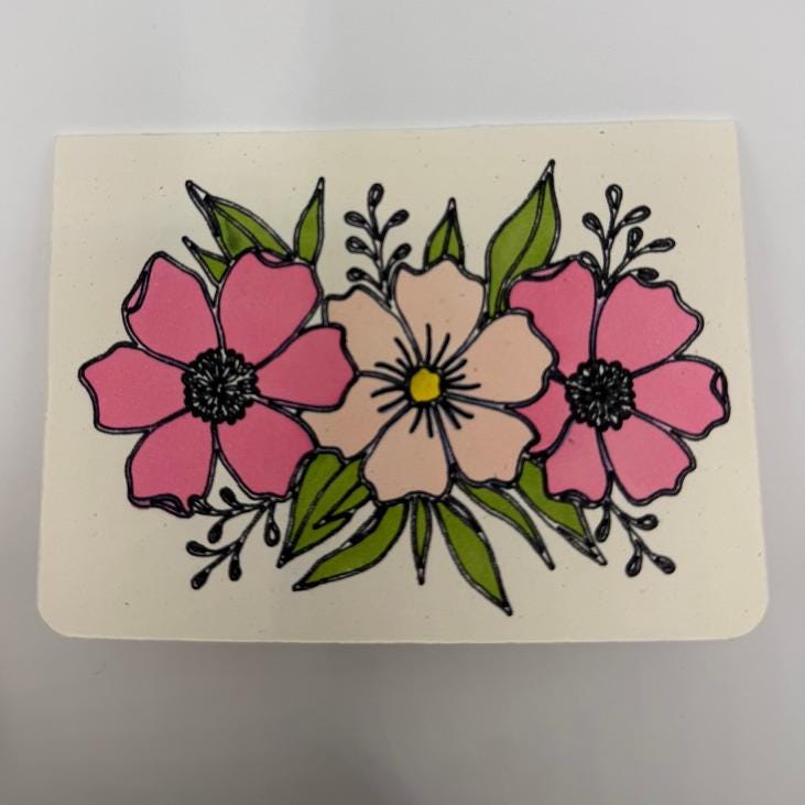Hibiscus Greeting Card – Color Your Own or Pre-Colored Floral Note Card