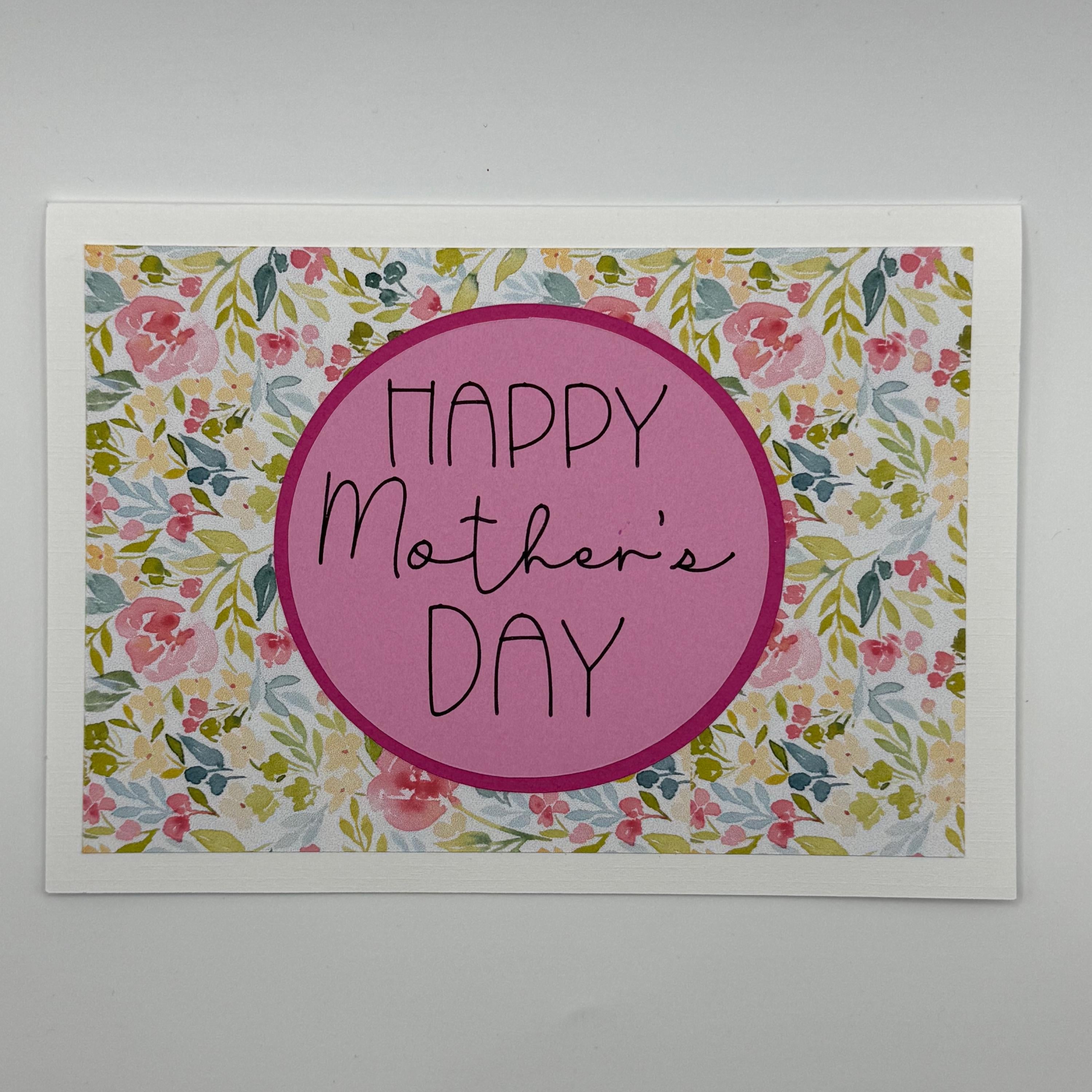 Handmade Floral Mother's Day Card – Vintage Inspired Spring Greeting Note