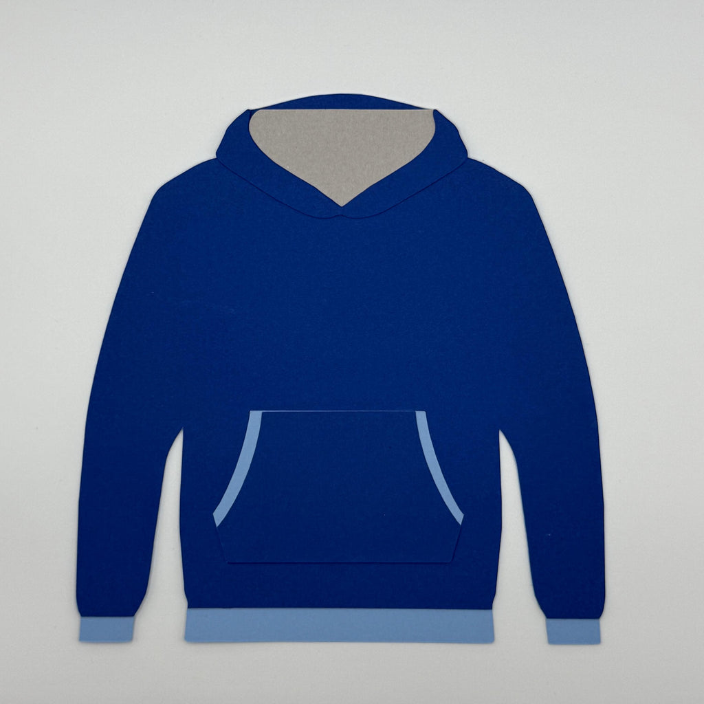 Hoodie Gift Card Holder – 3D Royal Blue Sweatshirt Card Sleeve