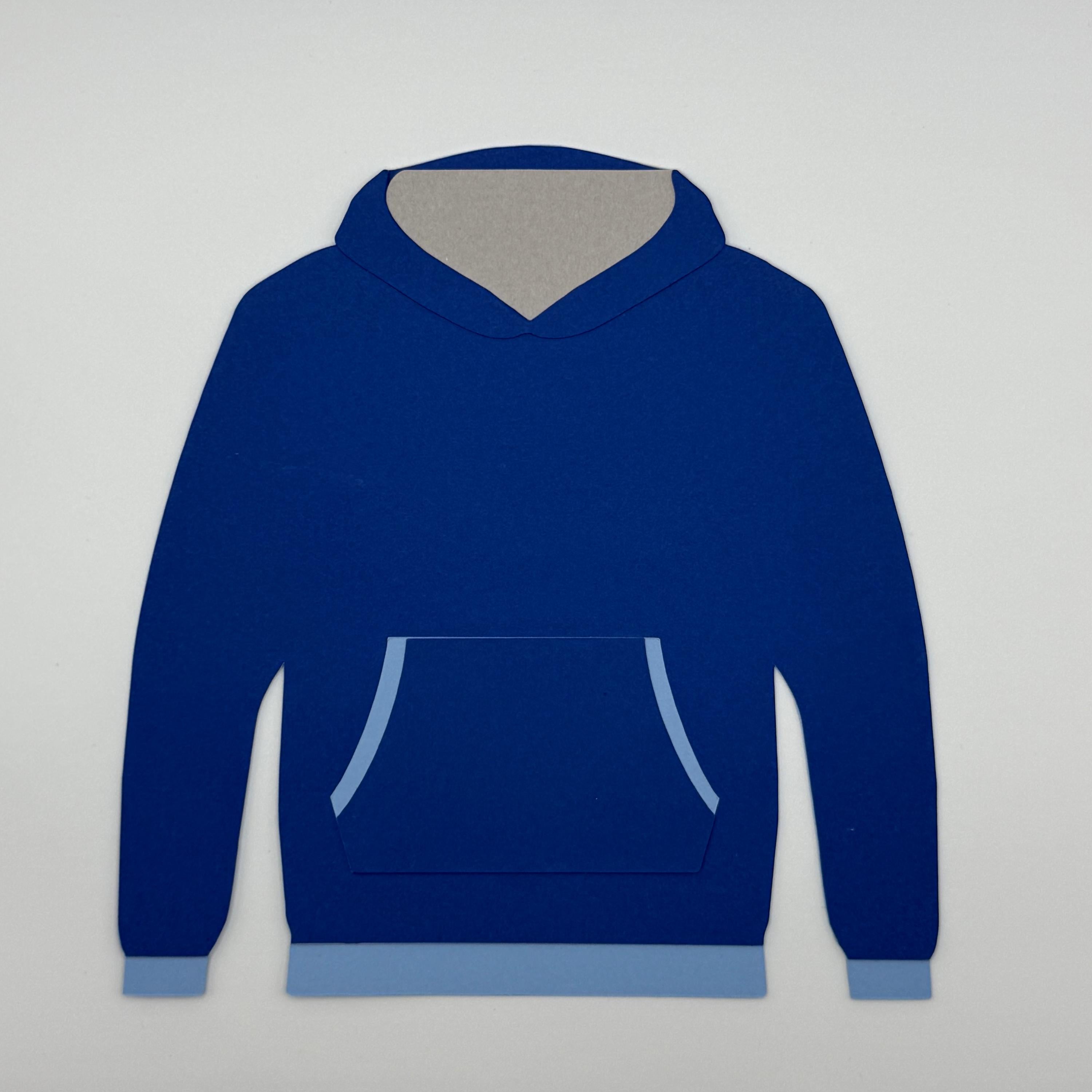 Hoodie Gift Card Holder – 3D Royal Blue Sweatshirt Card Sleeve