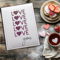 Glitter Love You Greeting Card | Handmade Stationery