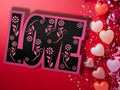 Handmade Bold "LOVE" Floral Card: A Statement of Affection - Unique Anniversary Greeting