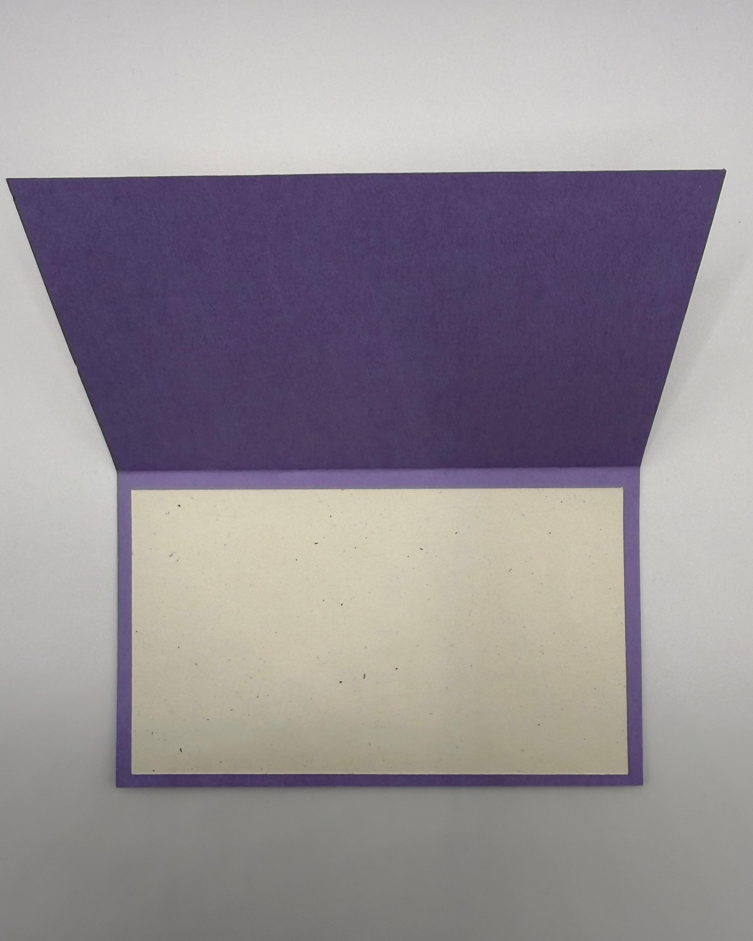 Handmade Happy Birthday Card | Purple Glitter & Holographic Accents