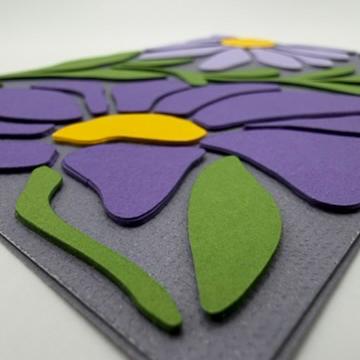 Purple Flower Greeting Card | Modern Botanical Art in Royal Purple & Lavender | Birthday, Thank You & Just Because