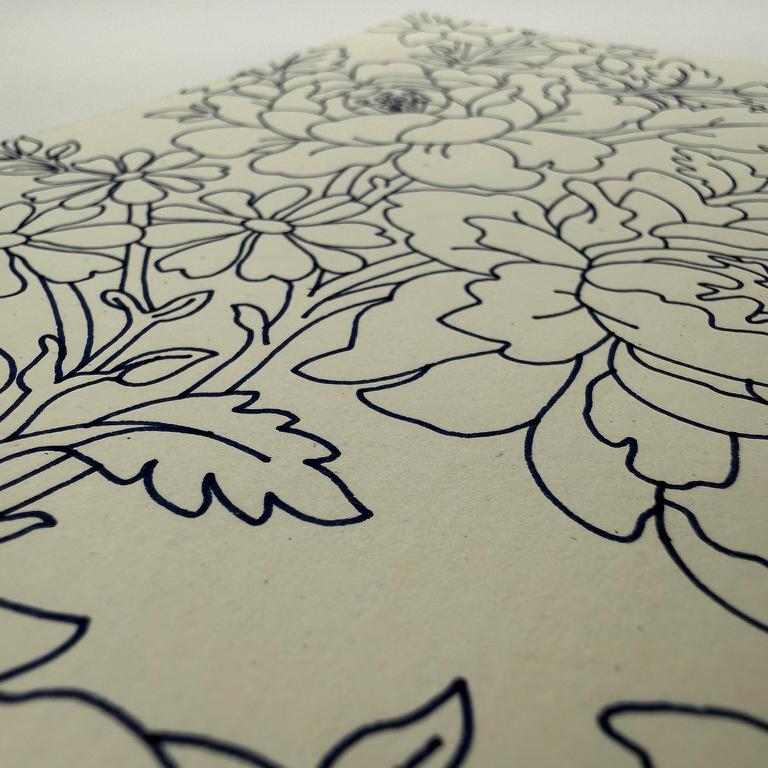 Botanical Peony Greeting Card | Color Your Own or Pre-Colored | DIY Art Gift for Garden & Flower Lovers