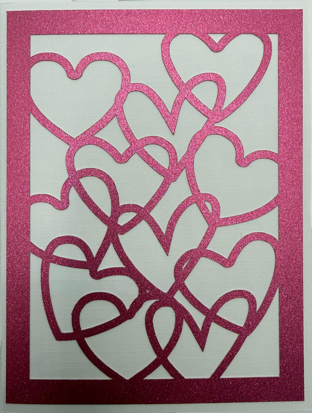 Handmade Intertwined Hearts Greeting Card - Unique Anniversary Greeting