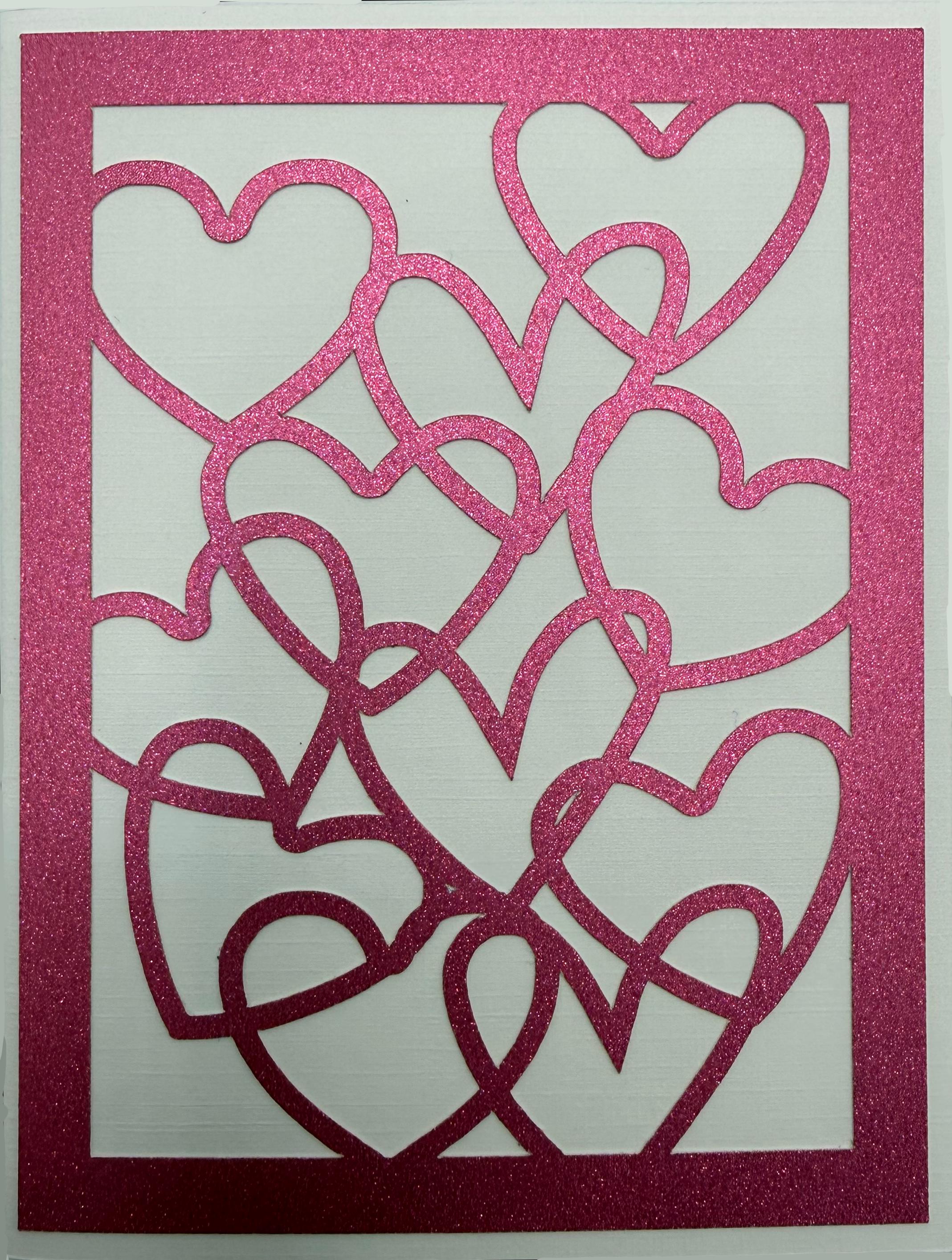 Handmade Intertwined Hearts Greeting Card - Unique Anniversary Greeting
