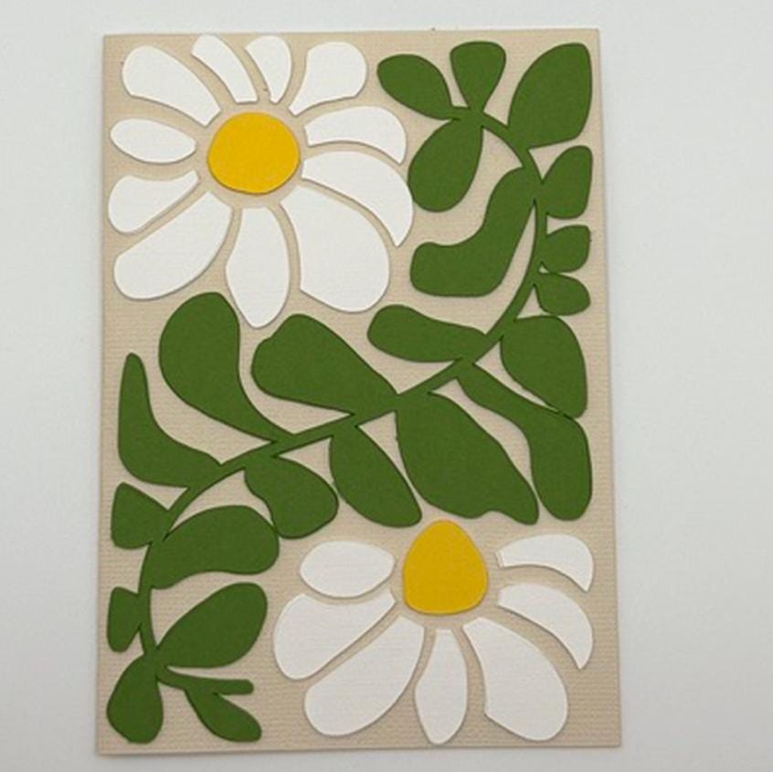Daisy Greeting Card with Envelope – Retro Flower Power Note Card