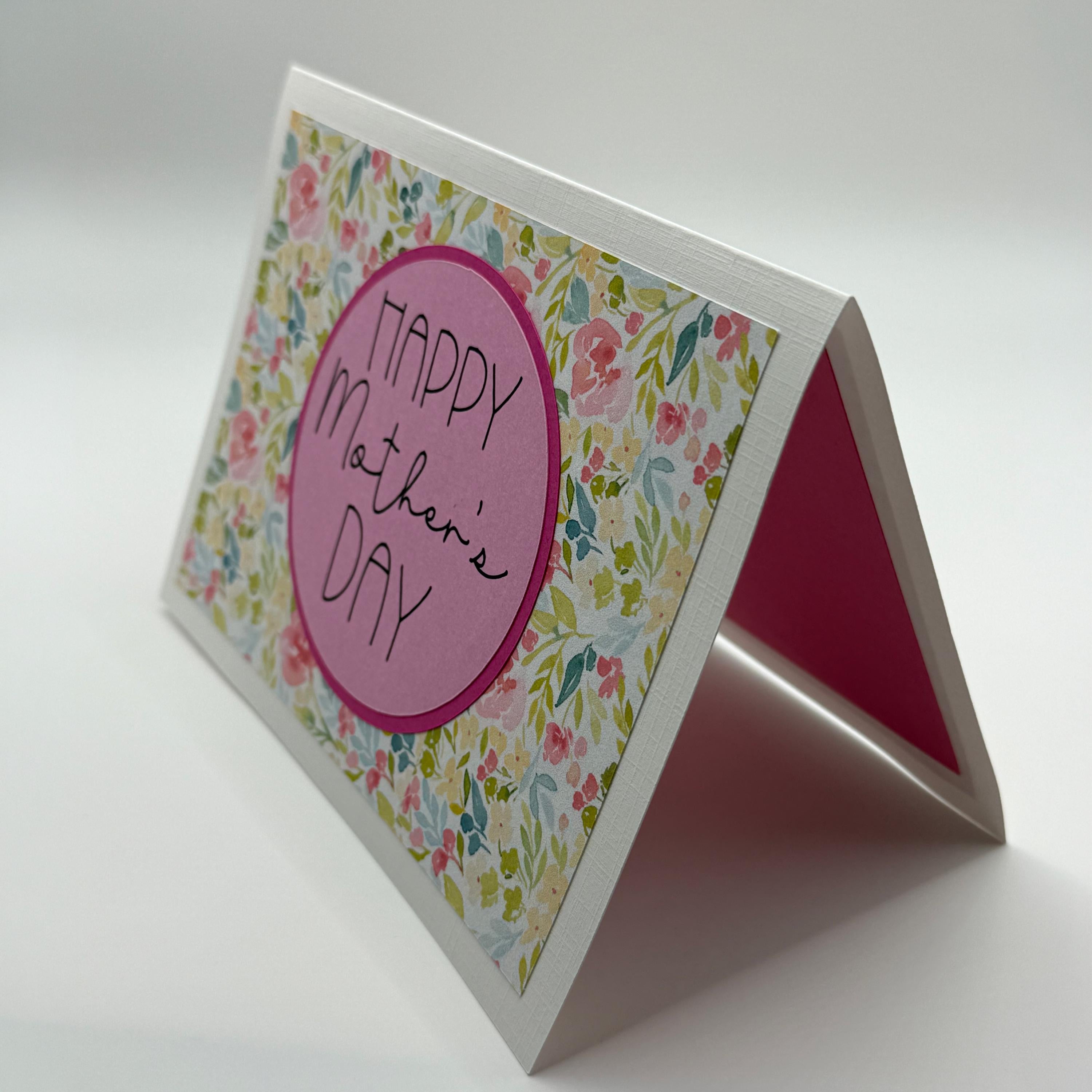 Handmade Floral Mother's Day Card – Vintage Inspired Spring Greeting Note