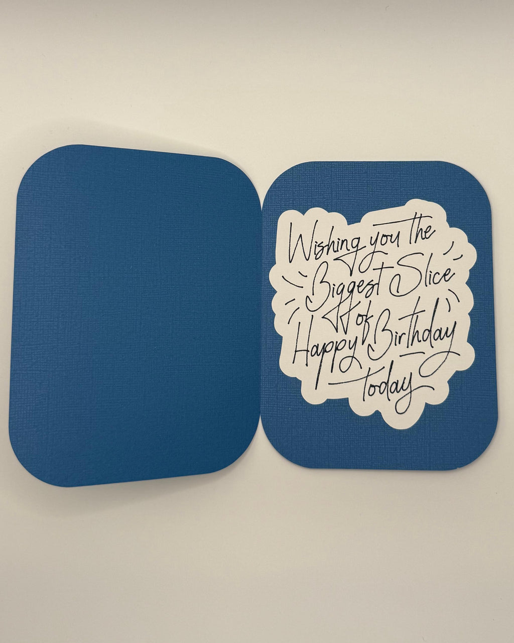Handmade Birthday Card | Navy Blue Cake & Candles