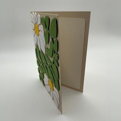 Daisy Greeting Card with Envelope – Retro Flower Power Note Card