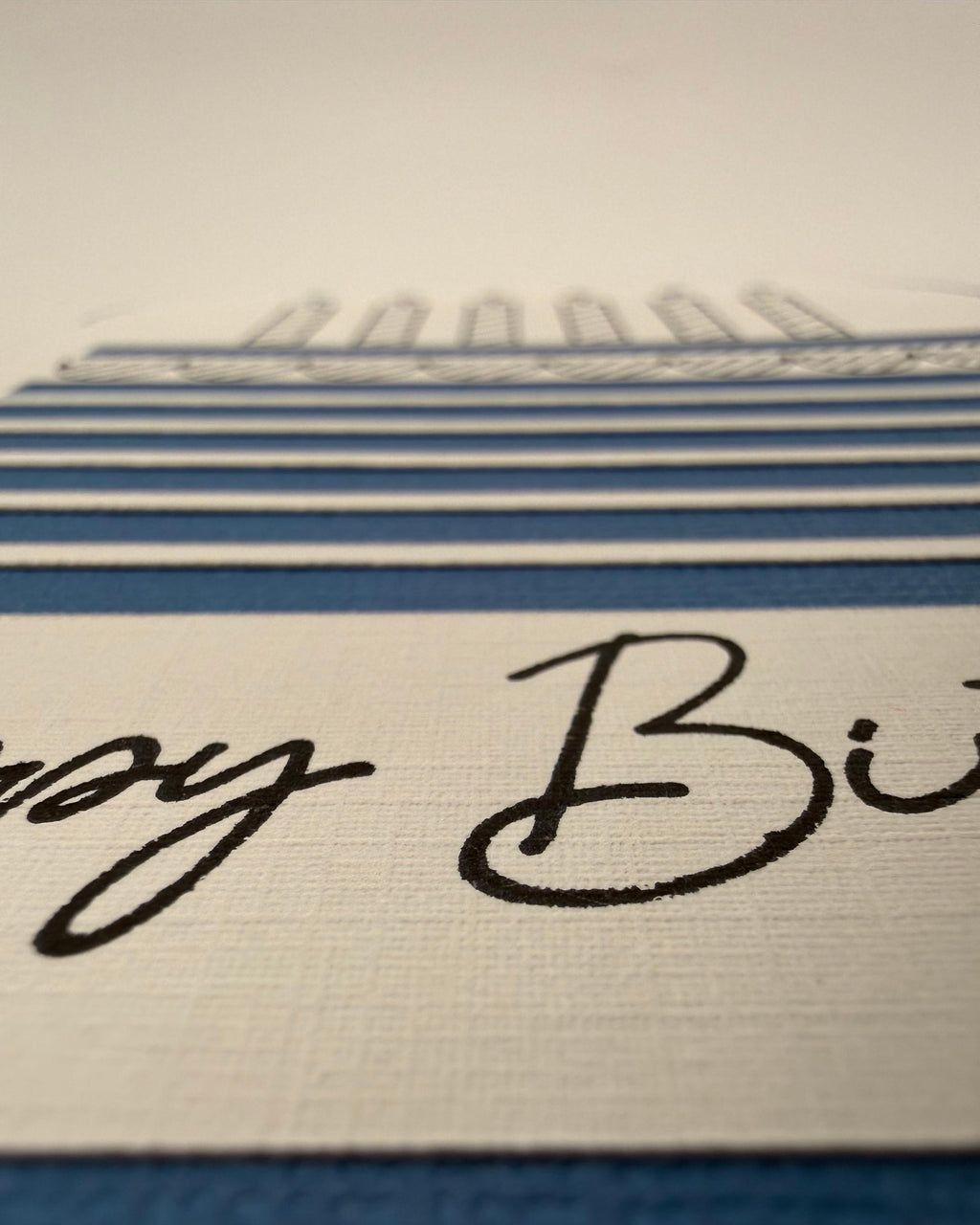 Handmade Birthday Card | Navy Blue Cake & Candles