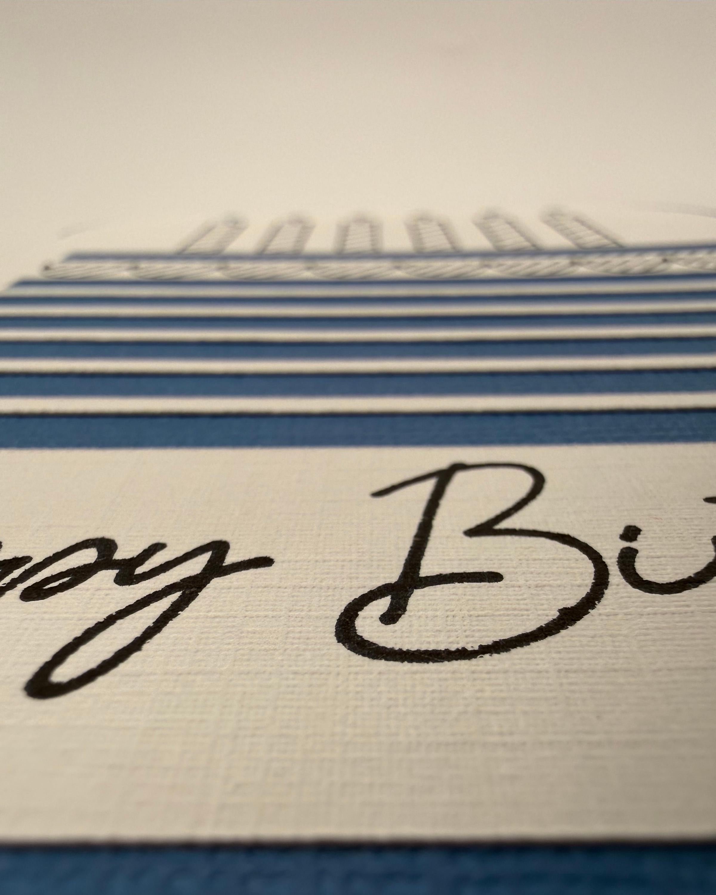 Handmade Birthday Card | Navy Blue Cake & Candles