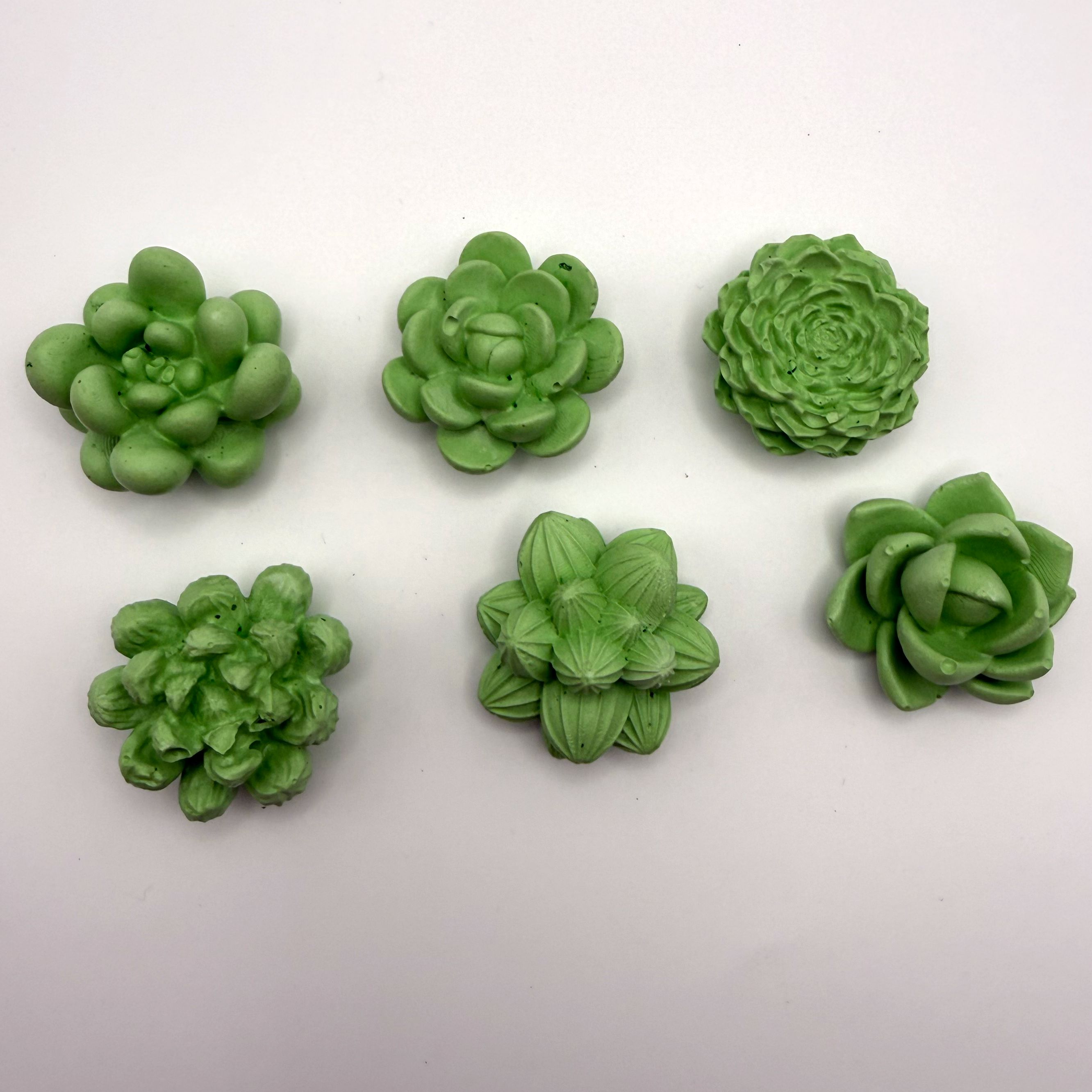 Handmade Plaster Flower Magnets – Rustic Floral Fridge Decor, 7 Bundle Options