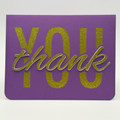Handcrafted Glitter 3D Thank You Card