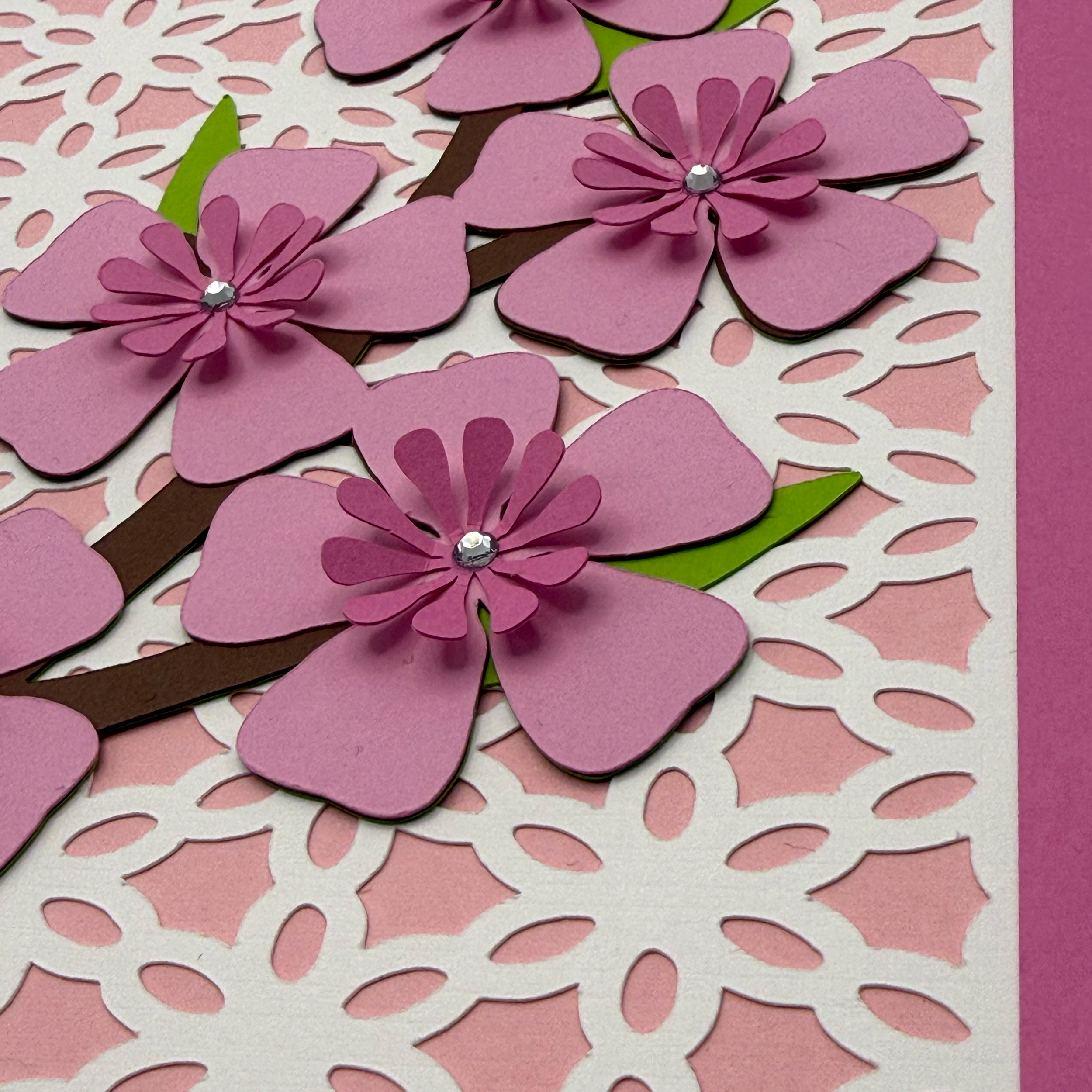 Handmade 3D Lavender Floral Greeting Card