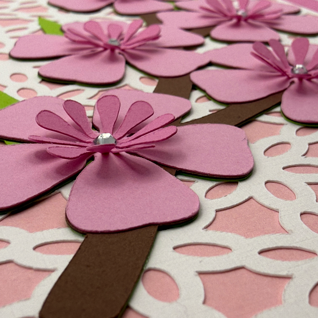 Handmade 3D Lavender Floral Greeting Card