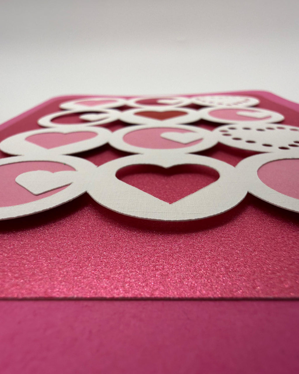 Handmade Geometric Heart Card: Modern Love - Unique Anniversary Greeting
