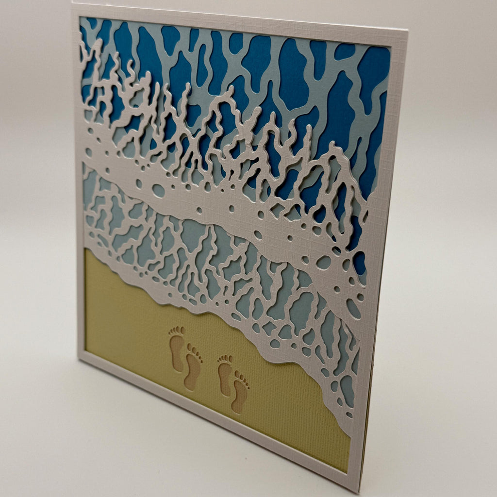Gulf Coast Shell Frame – Handpicked Seashells & 3D Ocean Wave Paper Art, White Wash