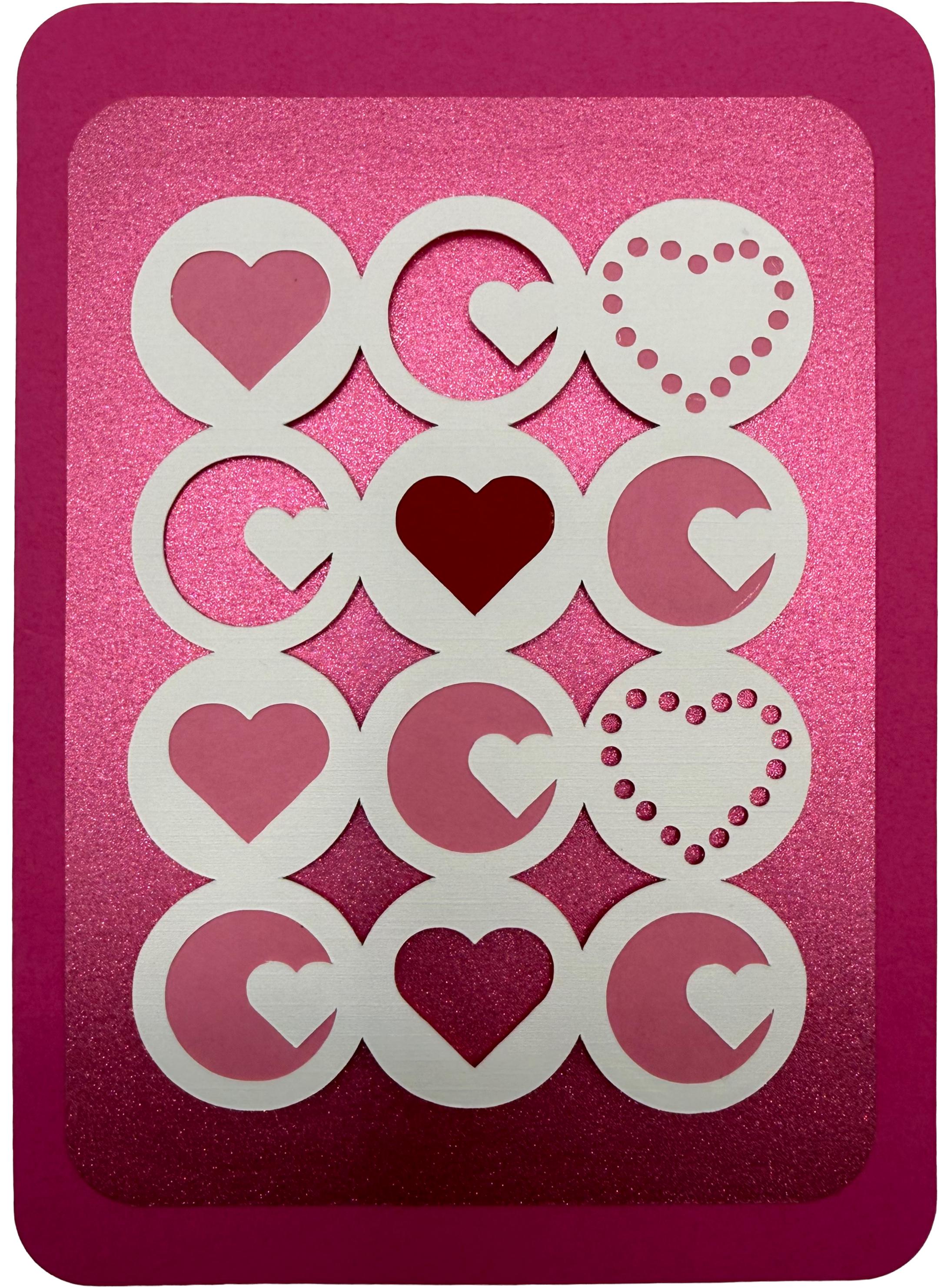 Handmade Geometric Heart Card: Modern Love - Unique Anniversary Greeting