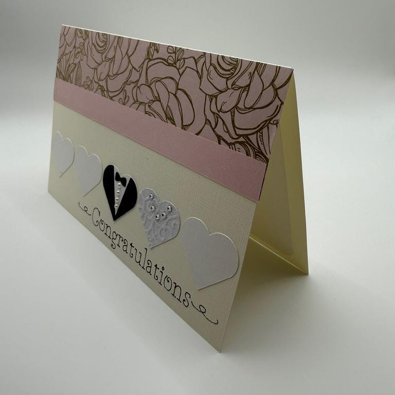 Modern Mr and Mrs Wedding Card - Black and White Anniversary Note