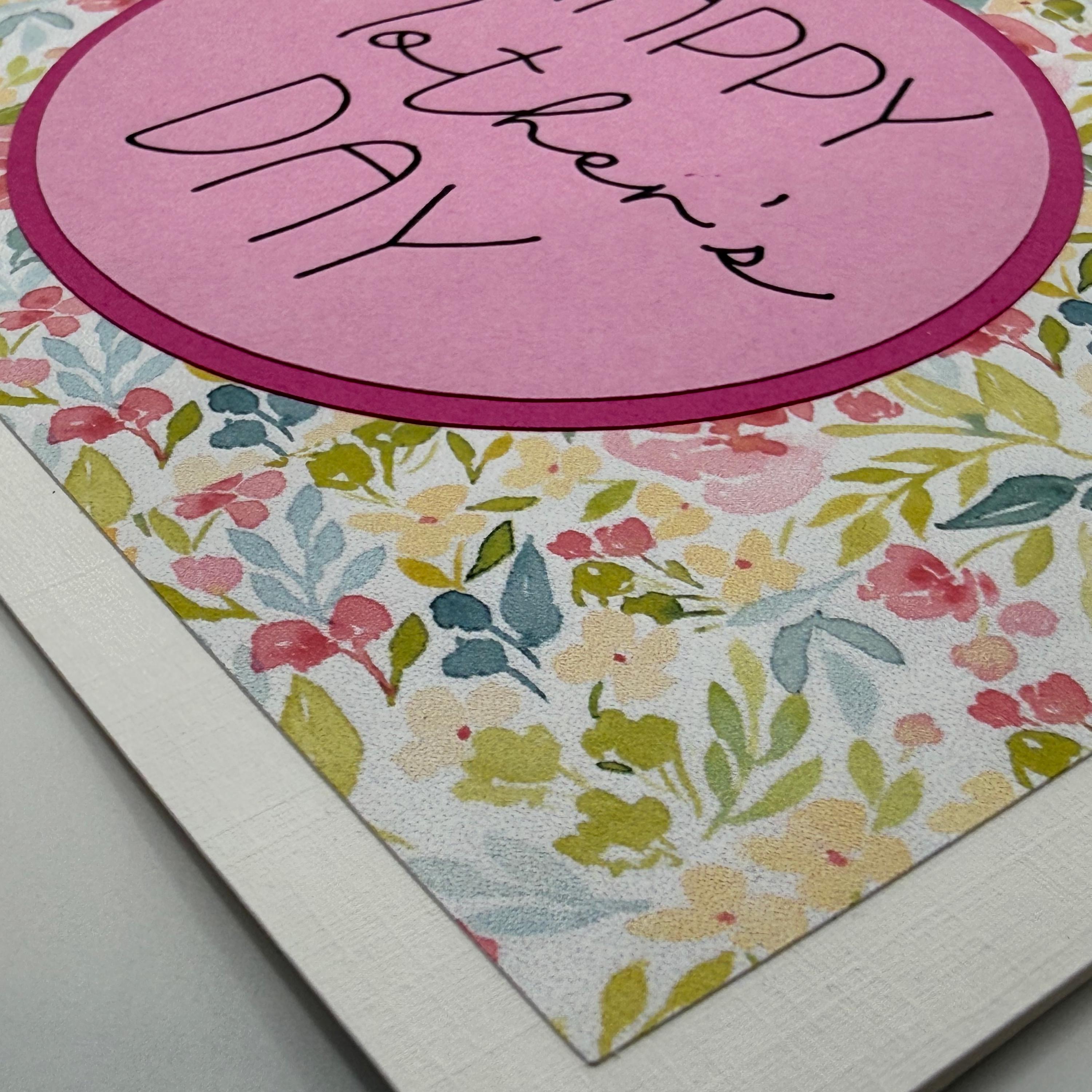 Handmade Floral Mother's Day Card – Vintage Inspired Spring Greeting Note