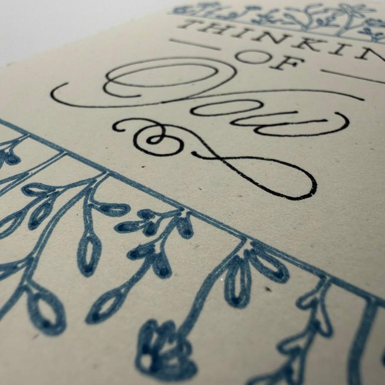 Thinking of You Card Set – Hand-Drawn Floral Note Cards, 3-Pack