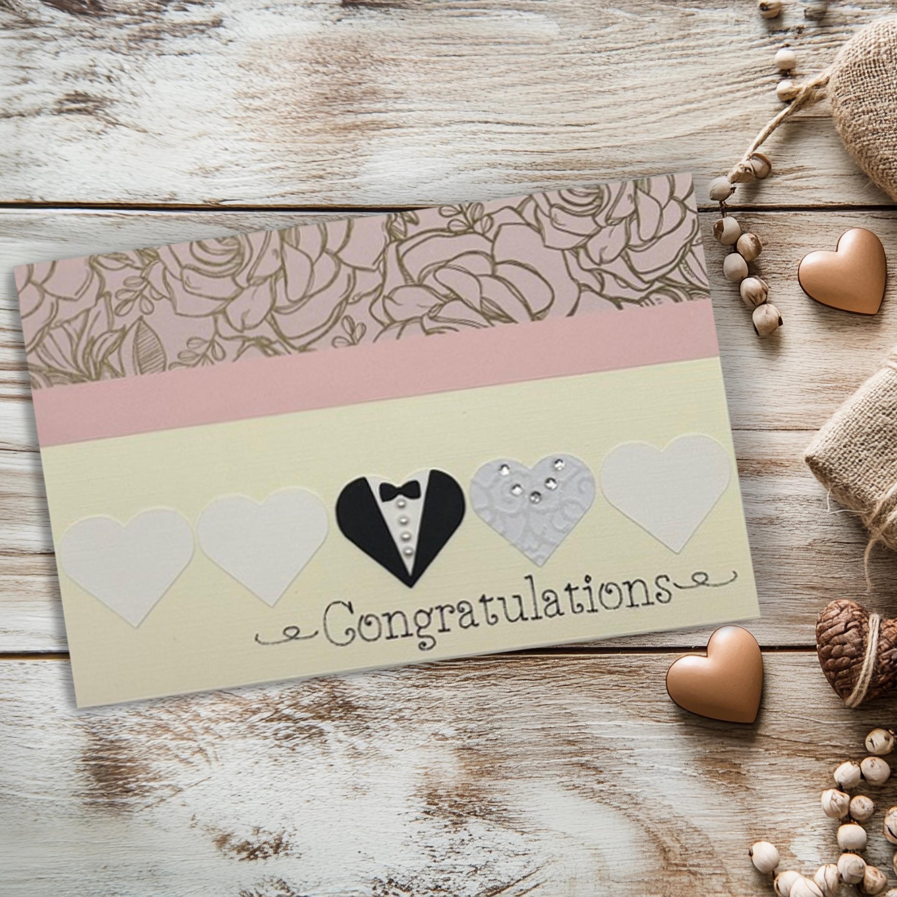 Modern Mr and Mrs Wedding Card - Black and White Anniversary Note