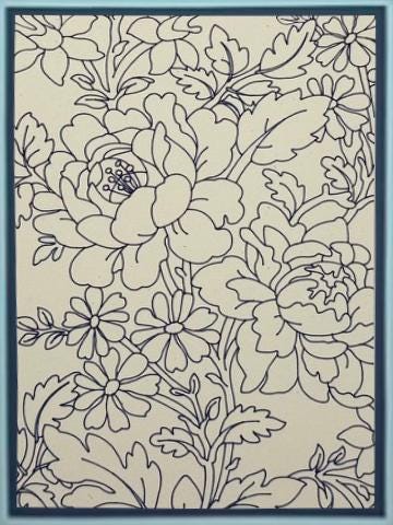 Botanical Peony Greeting Card | Color Your Own or Pre-Colored | DIY Art Gift for Garden & Flower Lovers
