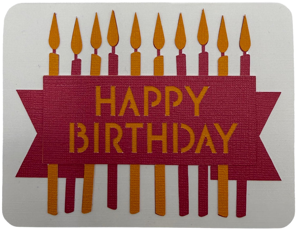 Handmade Birthday Card | Die Cut Candles Design | Unique Greeting Card for Him or Her
