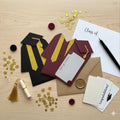 Graduation Gift Card Holder – 3D Sliding Cap & Gown, Custom School Colors